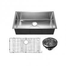 Barclay KSSSB2162K-GS - Fabyan 32''GOLD SS Kitchen Sink w/GOLD Wiregrid & Strainer