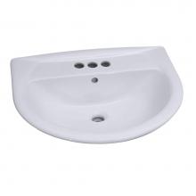 Barclay B/3-334WH - Karla 550 Ped Lav Basin 4'' cc, White