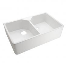 Barclay FS31-1 - Jolie 31.5'' Double Bowl Farmer Sink, One-Hole, White