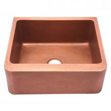 Barclay FSCSB3112-AC - Avena 25'' Hammered Single Bowl Copper Apron Front Sink-AC