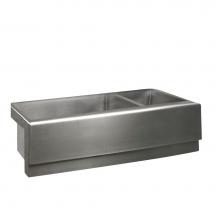 Barclay FSSDB2508-SS - Caprice 33'' Stainless Steel 70/30 Dbl Bowl Apron Front Sink