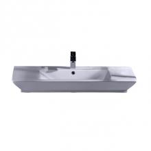 Barclay 4-363WH - Opulence Above Counter Basin 39-1/2'',White,Rect Bowl,8''WS