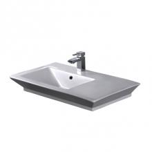 Barclay 4-369WH - Opulence Above Counter Basin 31-1/2'',White,Rect Bowl,8''WS