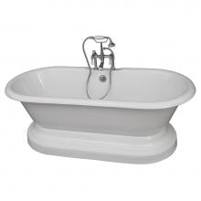 Barclay TKCTDRH61B-CP1 - Tub Kit,61''CI,Dbl Roll Top,Base,Filler,Supplies,Drain-CP