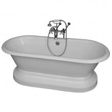 Barclay TKCTDRN61B-CP2 - Tub Kit 61''CI,Dbl Roll Top w/Base,Filler,Supplies,Drian-CP