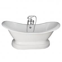 Barclay TKCTDSHB-CP1 - Tub Kit 71'' CI Dbl Slipper,Filler, Supplies, Drain-Chrome