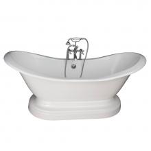 Barclay TKCTDSHB-CP2 - Tub Kit 71'' CI Dbl Slipper,Filler, Supplies, Drain-Chrome