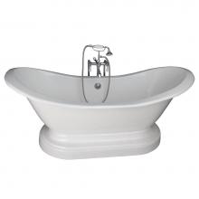 Barclay TKCTDSNB-CP2 - Tub Kit 71'' CI Dbl Slipper,Filler, Supplies, Drain-Chrome