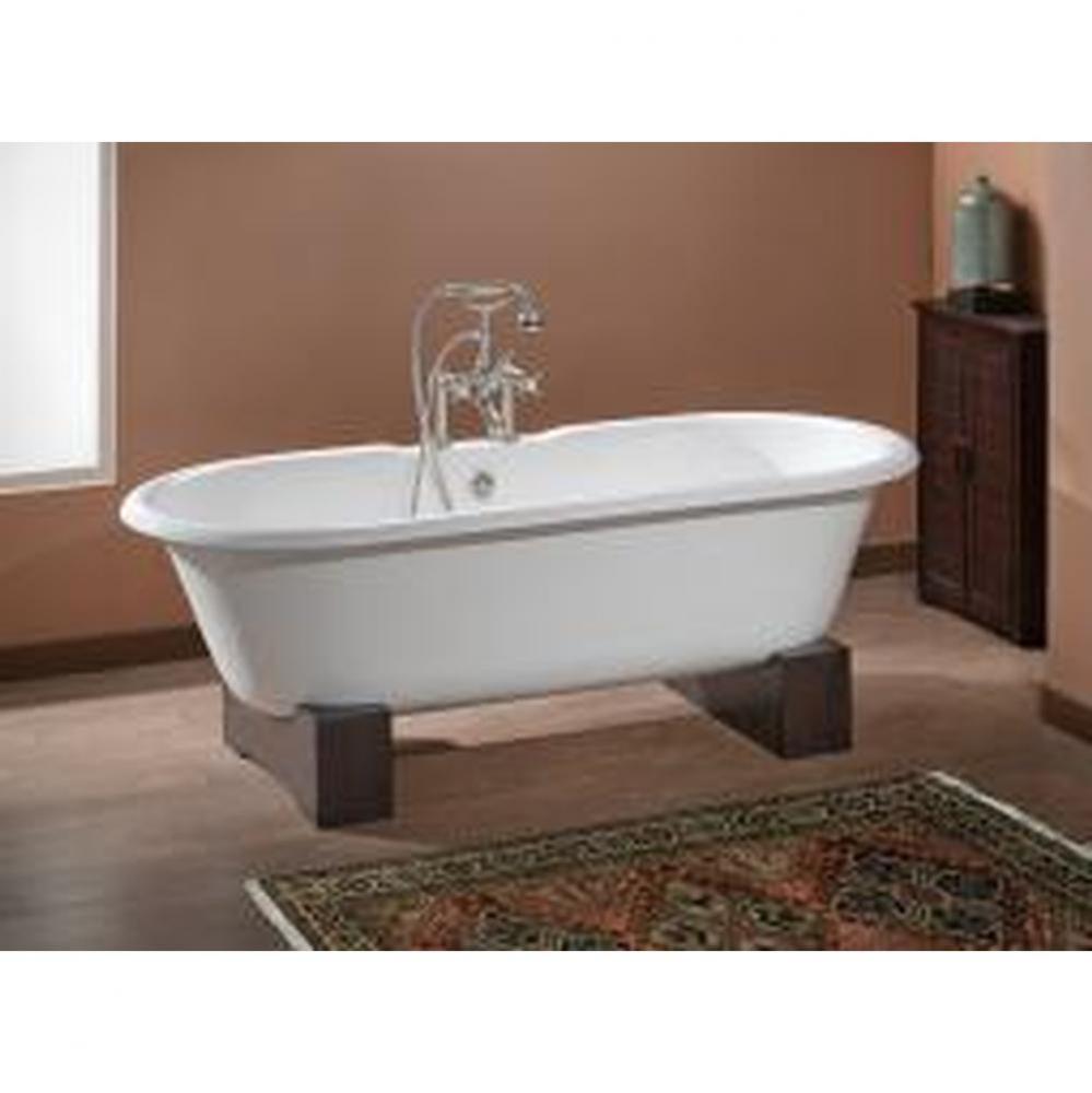 Regal Tub, 68'', White In, Custom Out, Flat, Antique Bronze Feet