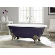 Cheviot Products 2160-WC-0-BN - CARLTON Cast Iron Bathtub with Flat Area for Faucet Holes