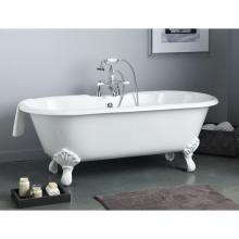 Cheviot Products 2168-WW-8-PN - REGAL Cast Iron Bathtub with Faucet Holes and Shaughnessy Feet