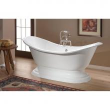 Cheviot Products 2151-WW-8 - REGENCY Cast Iron Bathtub with Pedestal Base and Faucet Holes