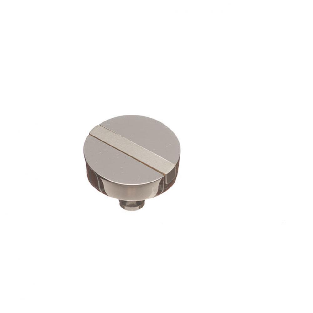 1 1/2'' Knob - Polished Copper and Satin Nickel