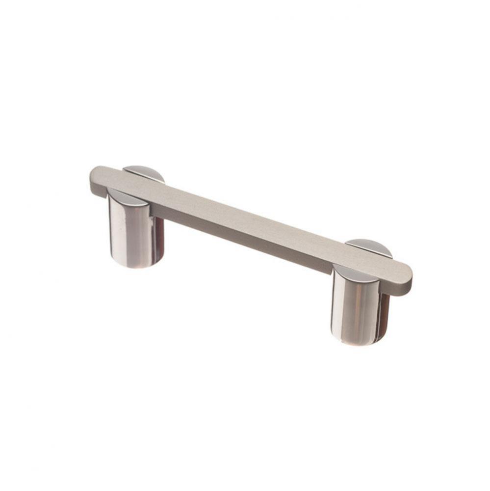 Cabinet Pull Hand Finished in Matte Satin Brass and Matte Satin Nickel