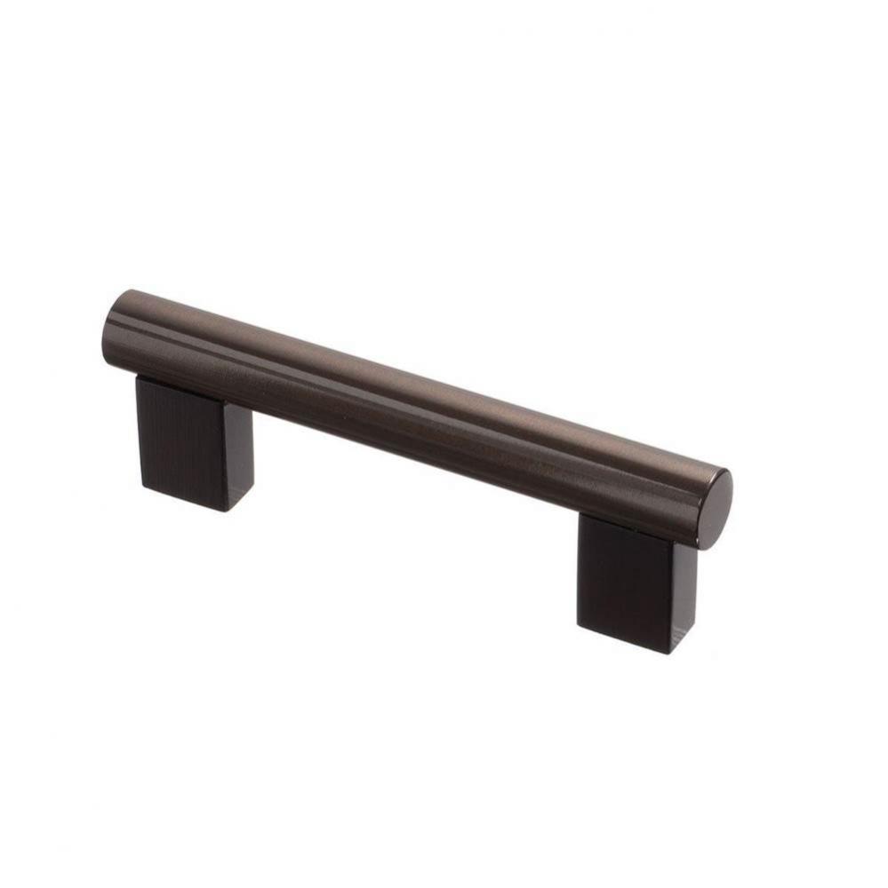 3'' center to center Rectangular Post Bar Pull  - Matte Satin Brass