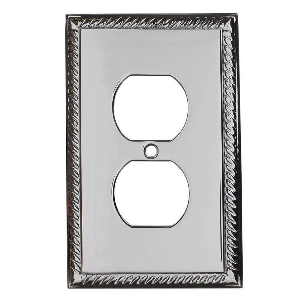 Quad Toggle Rope Switch Plate- Polished Chrome