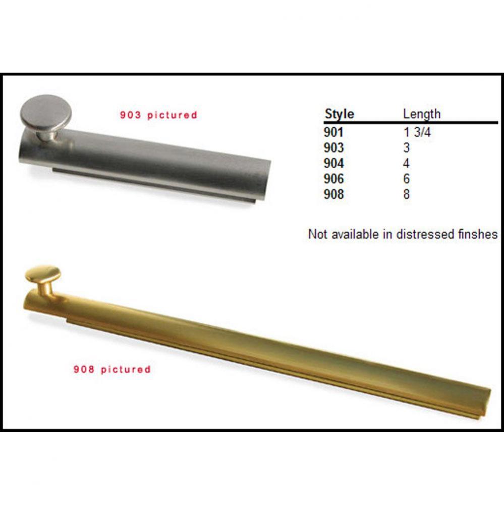 1 3/4'' Overall Length Surface Bolt - Satin Nickel