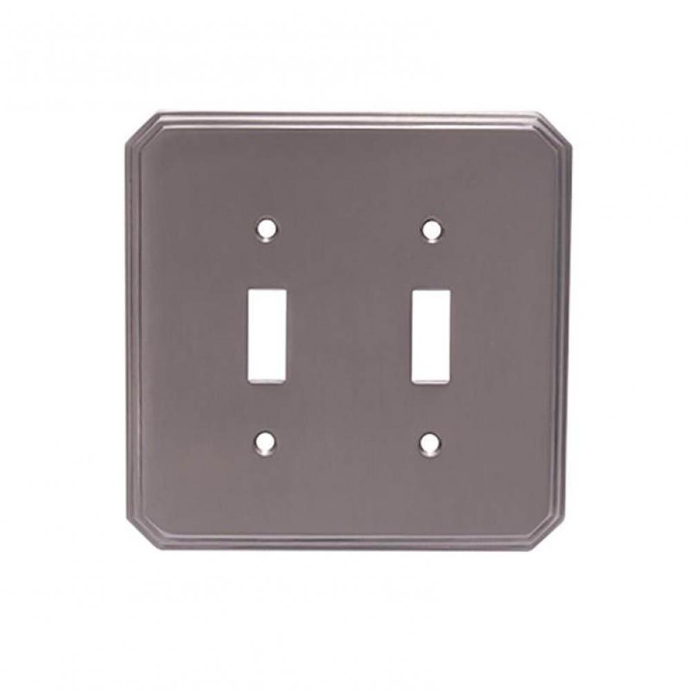 Double Toggle Square Deco Switch Plate  - Match Sample