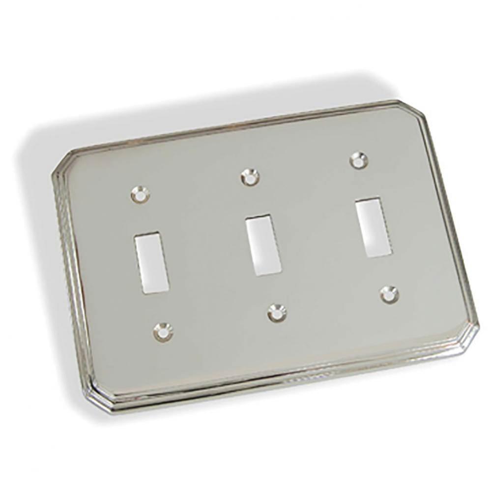 Triple Toggle Square Deco Switch Plate  - Oil Rubbed Bronze Unlacq