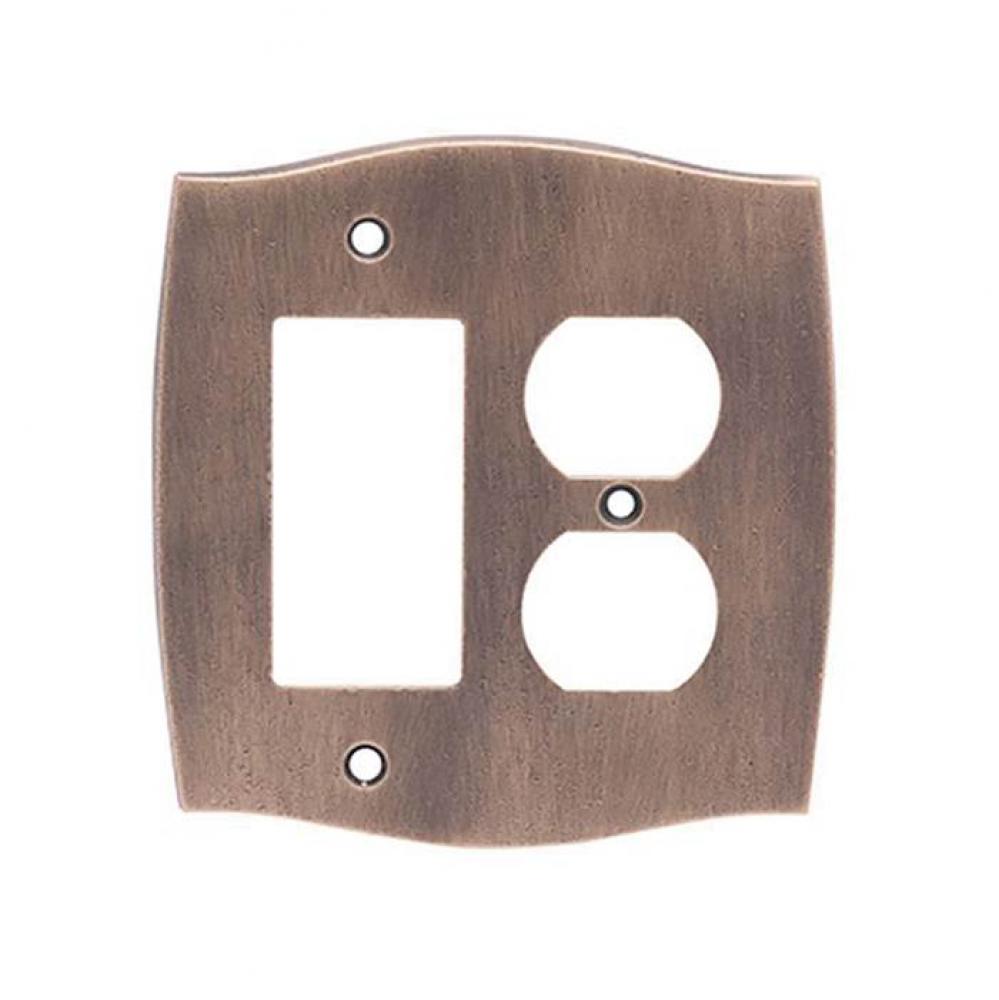 Single GFI/Single Duplex Colonial Switch Plates  - Oil Rubbed Bronze Unlacq