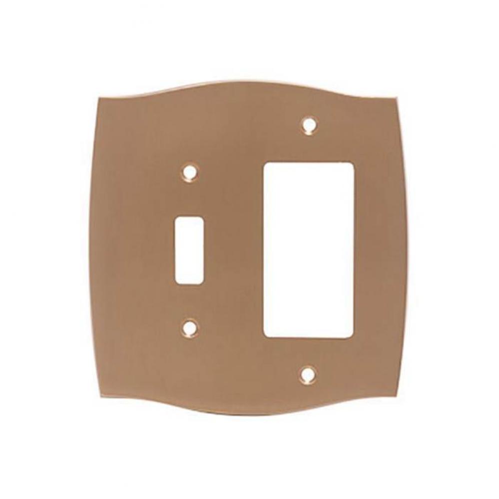 Single GFI/ Single Toggle Colonial Switch Plates  - Matte Satin Chrome