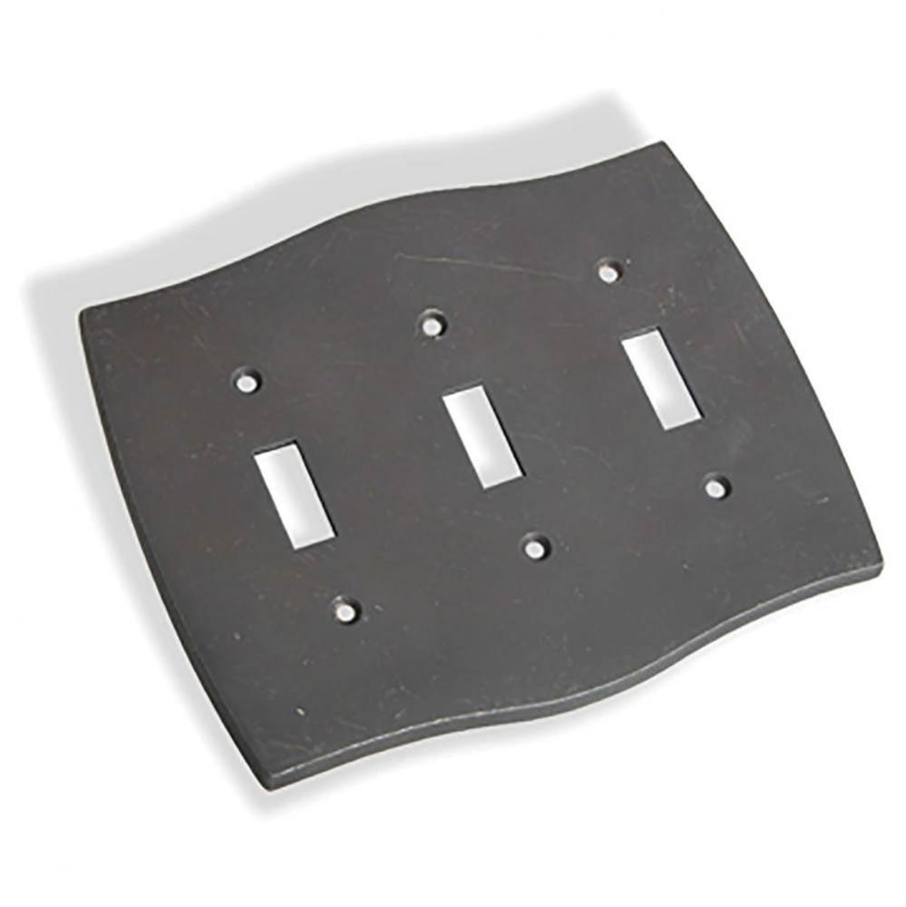 Triple Toggle Colonial Switch Plate  - Oil Rubbed Bronze Unlacq