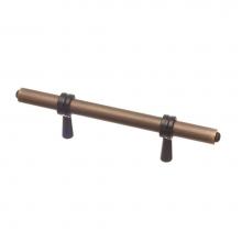 Colonial Bronze 310-19XM5 - Adjustable center to center Pull - Satin Black and Matte Antique Brass