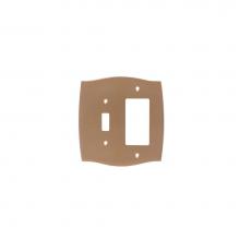 Colonial Bronze 6005-1G1T-4 - Single GFI/ Single Toggle Colonial Switch Plates - Satin Brass