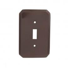 Colonial Bronze 6001-1T-MS - Single Toggle Square Deco Switch Plate  - Match Sample