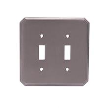 Colonial Bronze 6001-2T-MS - Double Toggle Square Deco Switch Plate  - Match Sample