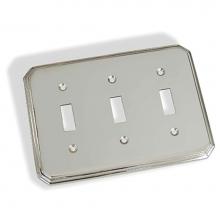 Colonial Bronze 6001-3T-MSCU - Triple Toggle Square Deco Switch Plate  - Matte Satin Copper