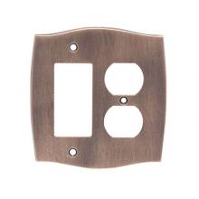 Colonial Bronze 6005-1G1D-10BU - Single GFI/Single Duplex Colonial Switch Plates  - Oil Rubbed Bronze Unlacq