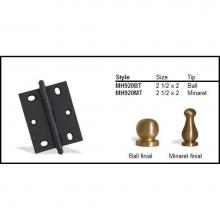 Colonial Bronze MH920BT-26 - 2 1/2'' and 2'' Mortised Hinge/Ball Tip  - Polished Chrome