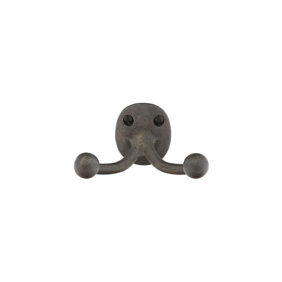 Bronze Dbl Hook with plate, TWB