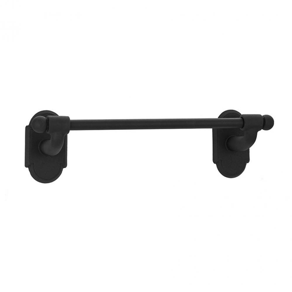 Wrought Steel Towel Bar, No.3 Rosette, 12'', FBS