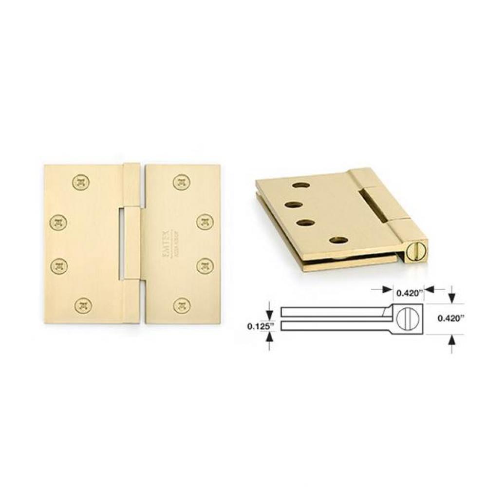 Square Barrel Hnge, SldBrs, SqCr, 4x4'', 0.125'' Thickness, US4