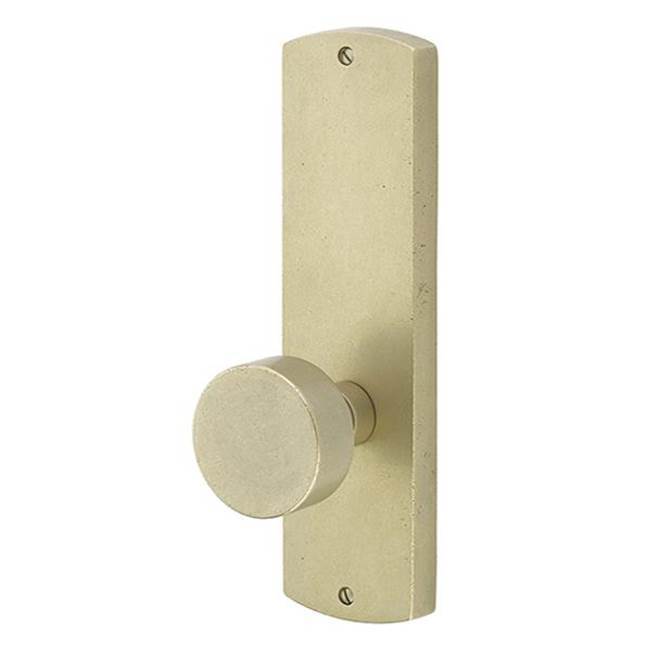 Passage, Sideplate Locksets Missoula Non-Keyed 9'', Modern Square Crystal Knob, MB