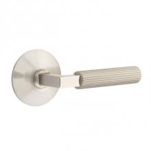 Emtek C5207US19.LSUS19.SKUS19 - Concealed Fastener, Privacy, Modern Rosette US19, L-Square Stem US19, Straight Knurled Handle US19