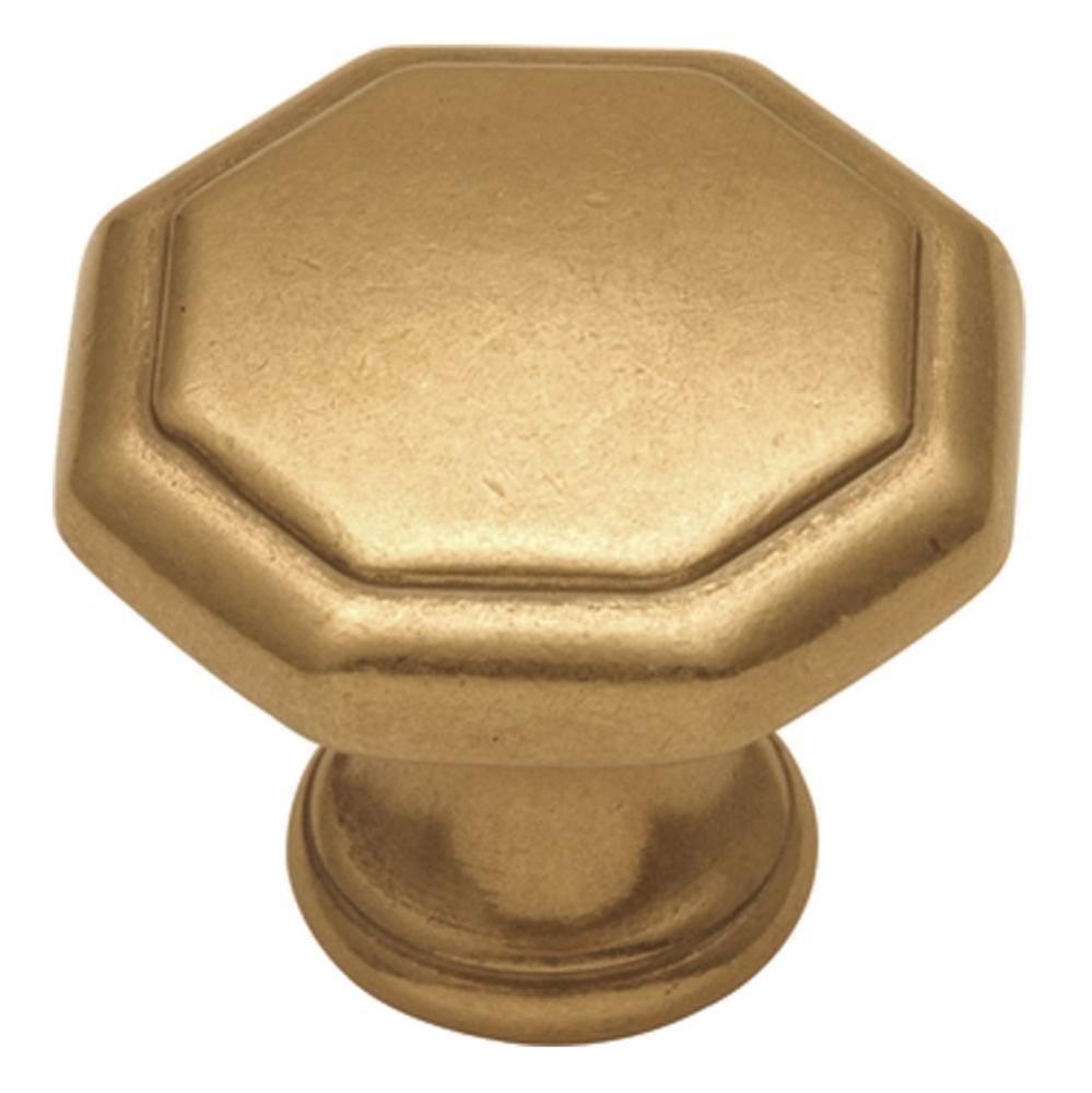 Conquest Collection Knob 1-1/8'' Diameter Lustre Brass Finish