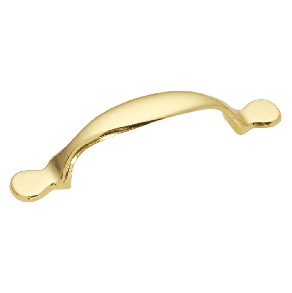 Conquest Collection Pull 3'' C/C Polished Brass Finish