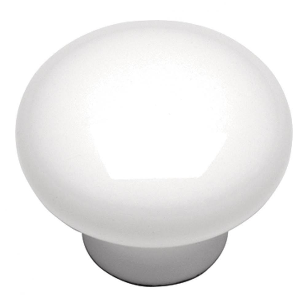 Conquest Collection Knob 1-1/8'' Diameter White Finish