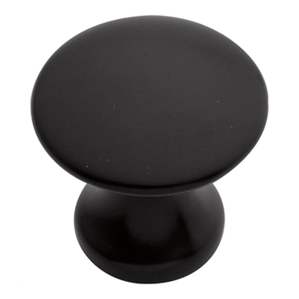 Luna Collection Knob 1'' Diameter Matte Black Finish