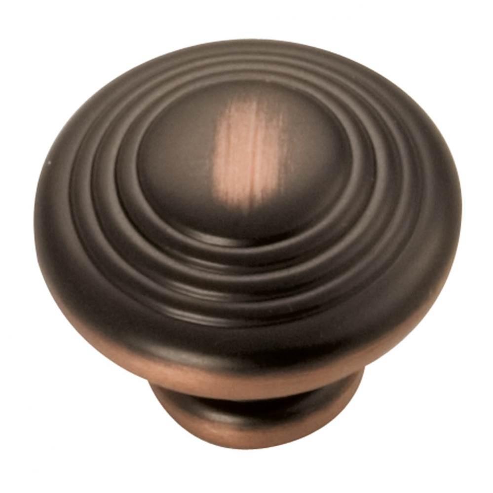 Deco Collection Knob 1-1/4'' Diameter Oil-Rubbed Bronze Highlighted Finish