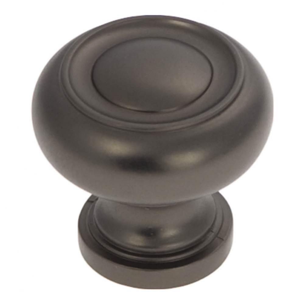 1-1/4 In. Cottage Black Mist Cabinet Knob