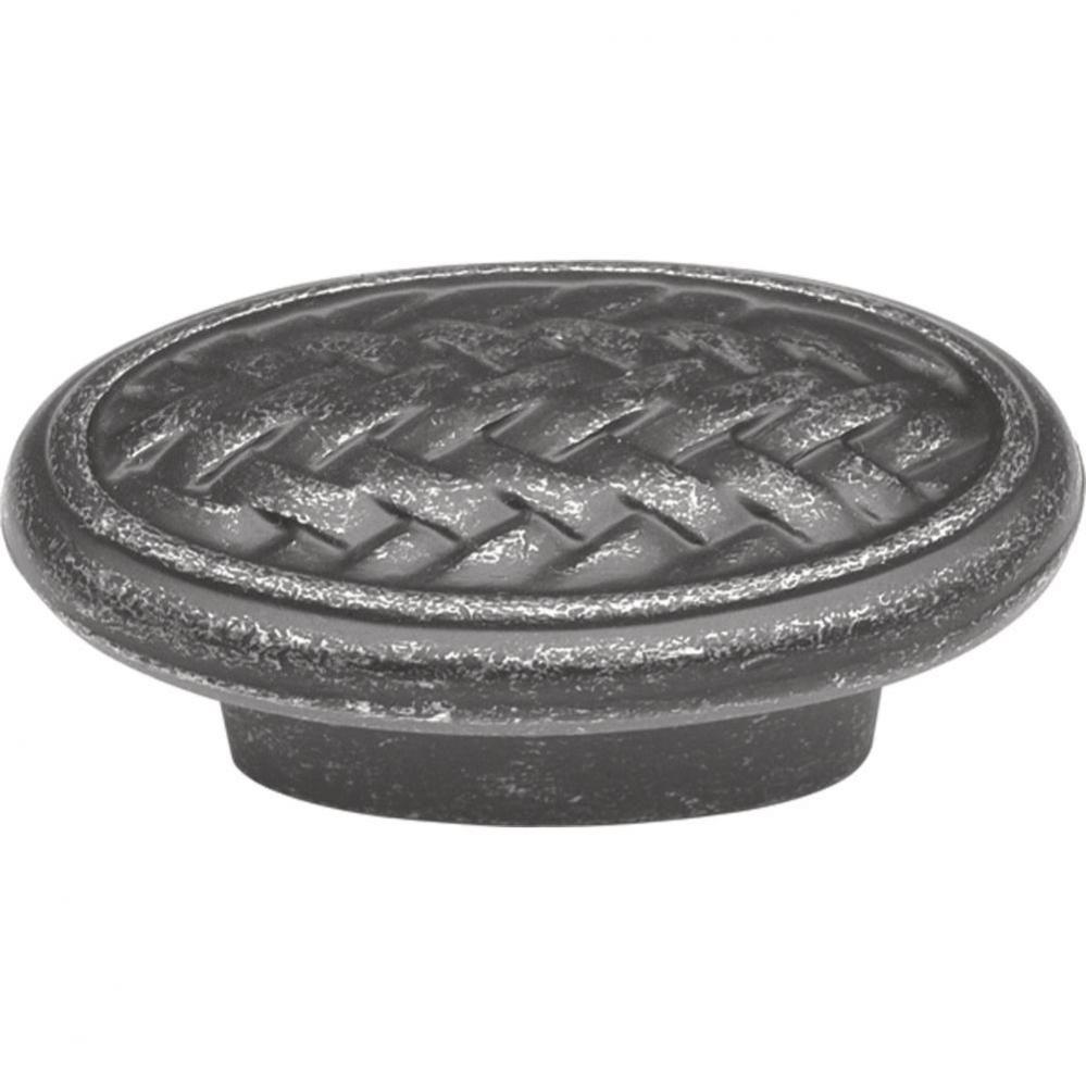 2 In. Catamaran Vibra Pewter Oval Cabinet Knob