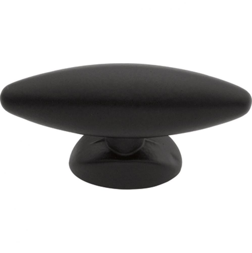 Metropolis Collection Knob 1-9/16'' X 1/2'' Matte Black Finish