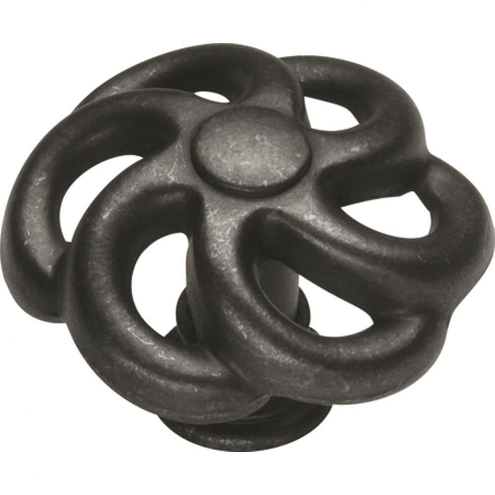 Charleston Blacksmith Collection Knob 1-1/2'' Diameter Black Iron Finish