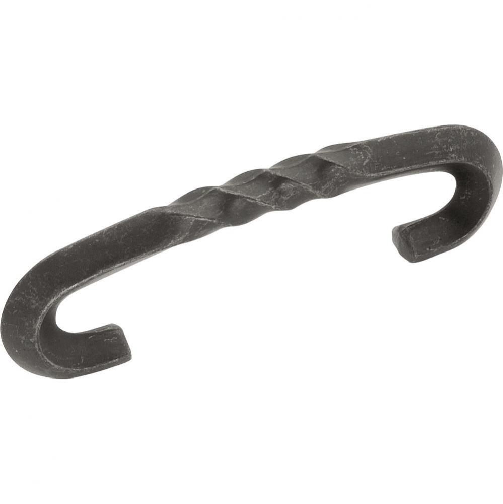 Charleston Blacksmith Collection Pull 3'' C/C Black Iron Finish