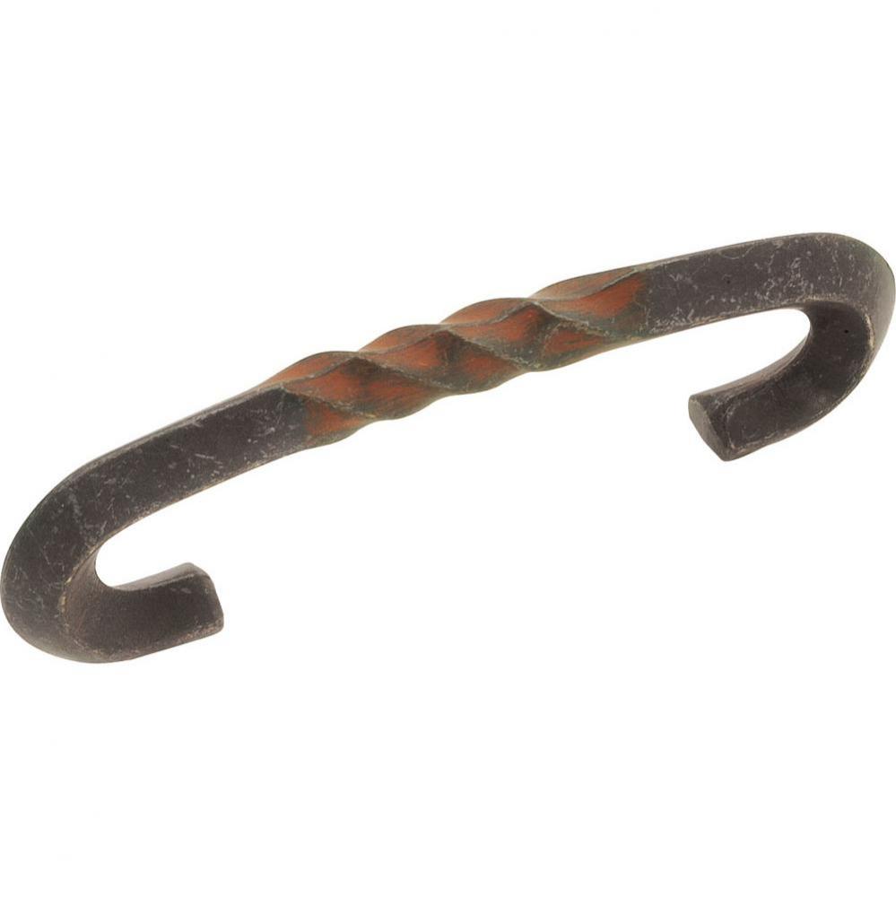 Charleston Blacksmith Collection Pull 3'' C/C Rustic Iron Finish