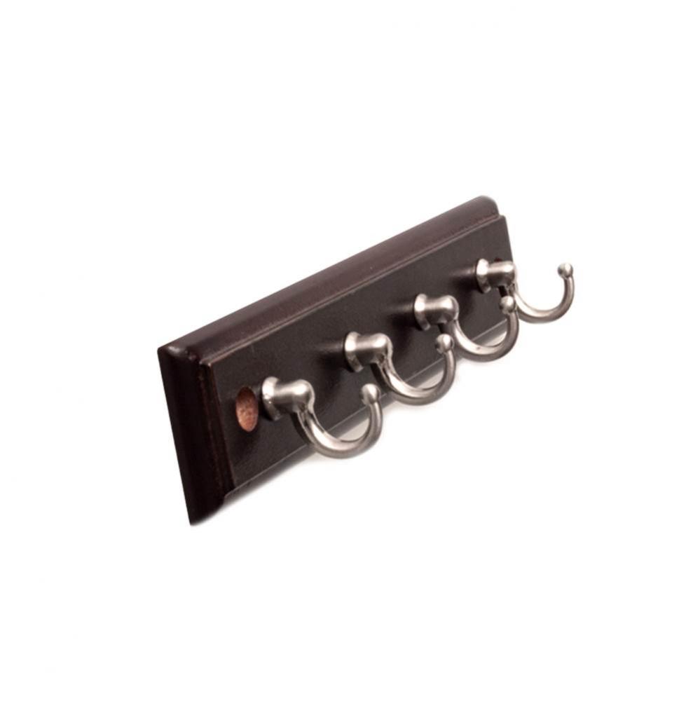 4 Key Hook Rail 8 Inch Long